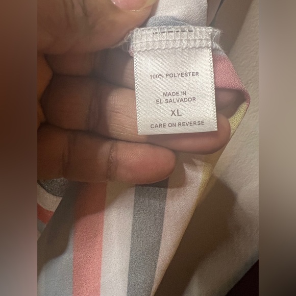 Sweet Pea for NY& Company Multicolored stripes hi-low blouse X-Large - Picture 6 of 13